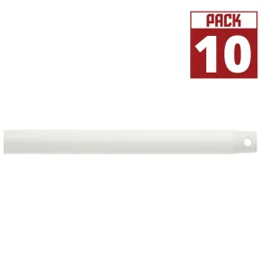 12 Inch Fan Downrod, White Finish, Case of 10