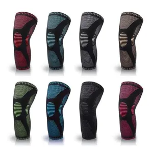 2 Pcs Elastic Nylon Sport Compression Knee Sleeves for Running Cycling