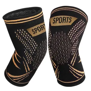 2pcs Copper Knee Compression Leg Sleeves for Knee Pain Running Weightlifting Workout