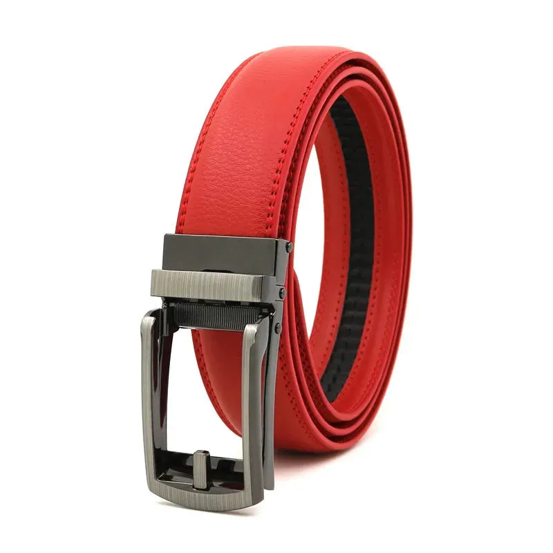 3.5cm Genuine Leather Automatic Buckle Belt