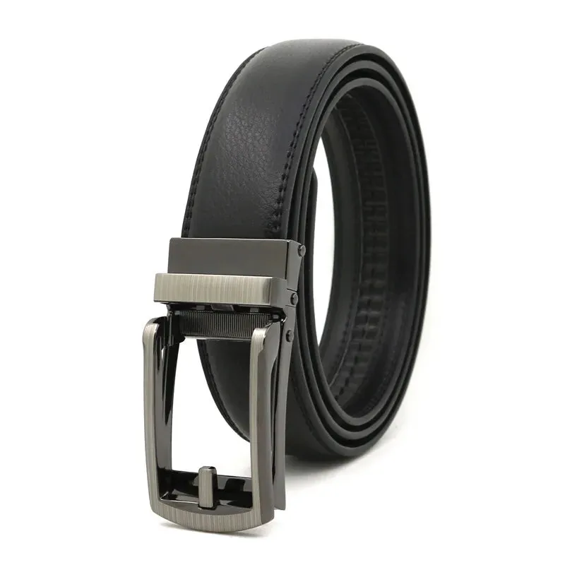 3.5cm Genuine Leather Automatic Buckle Belt