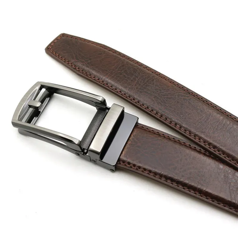 3.5cm Genuine Leather Automatic Buckle Belt