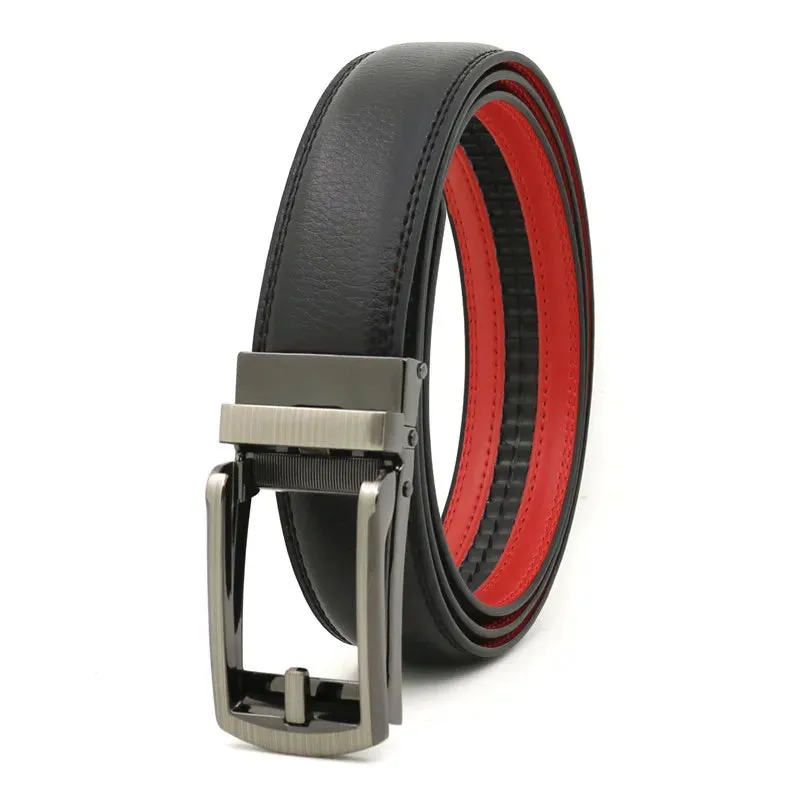 3.5cm Genuine Leather Automatic Buckle Belt