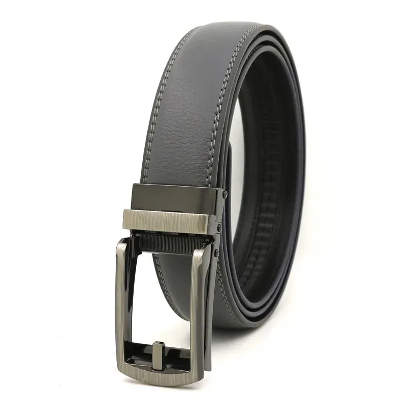 3.5cm Genuine Leather Automatic Buckle Belt