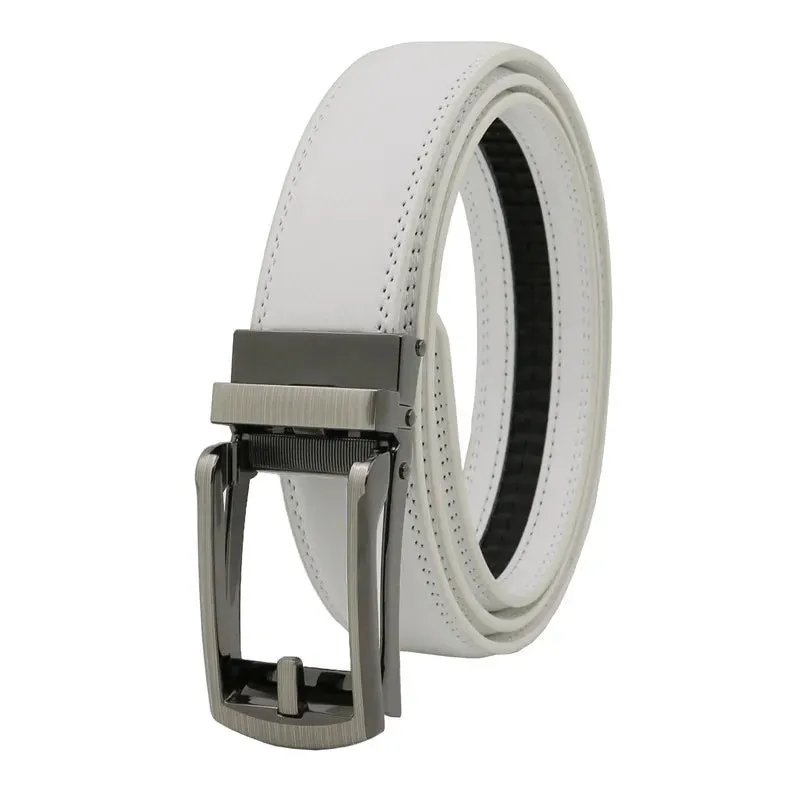 3.5cm Genuine Leather Automatic Buckle Belt