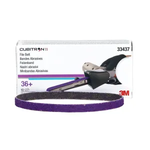 3M Cubitron II File Belt 10mm x 330mm 3/8 in X 13 in 36  grade 33437