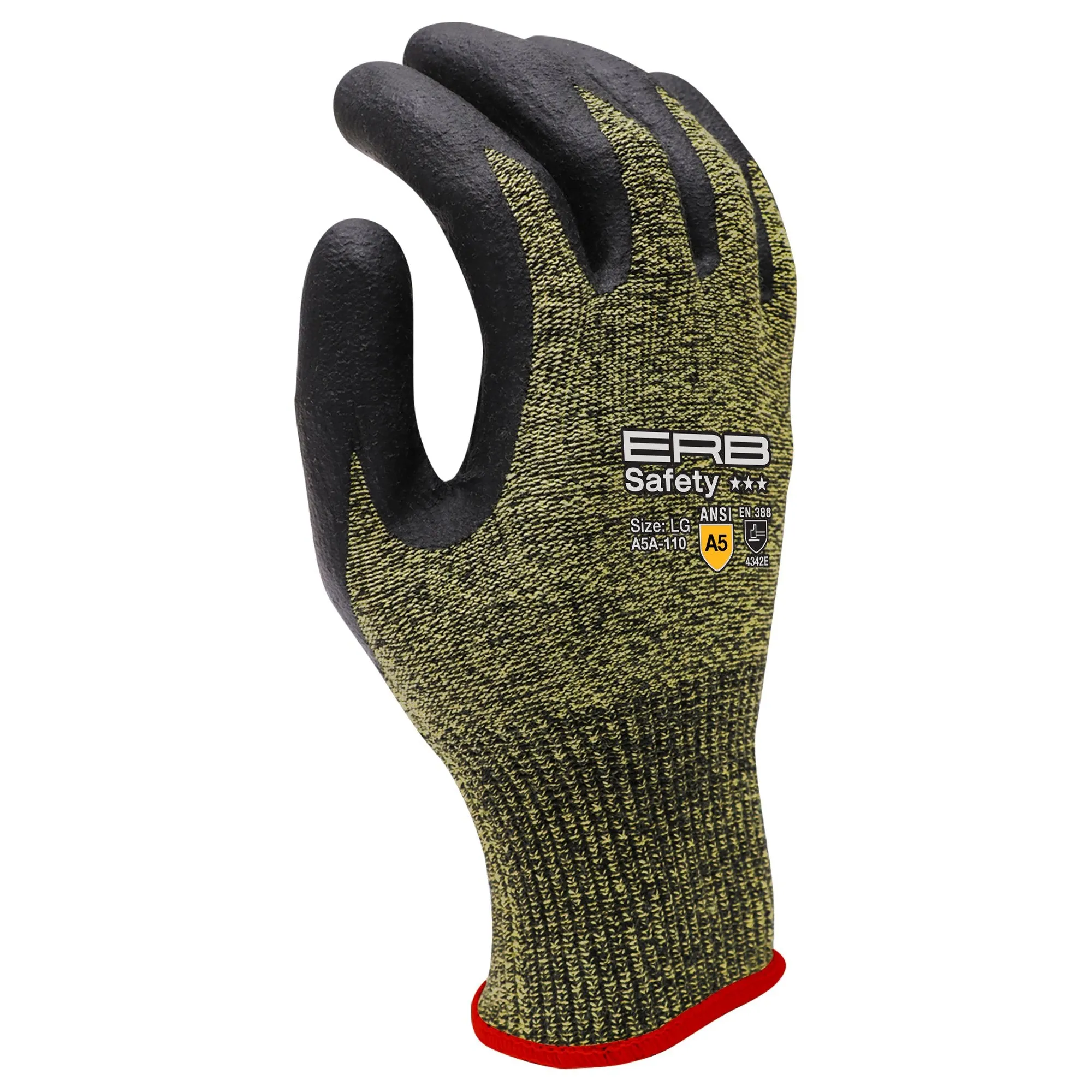 A5A-110 Aramid Cut Glove with Nitrile Micro-Foam Coating 12pair