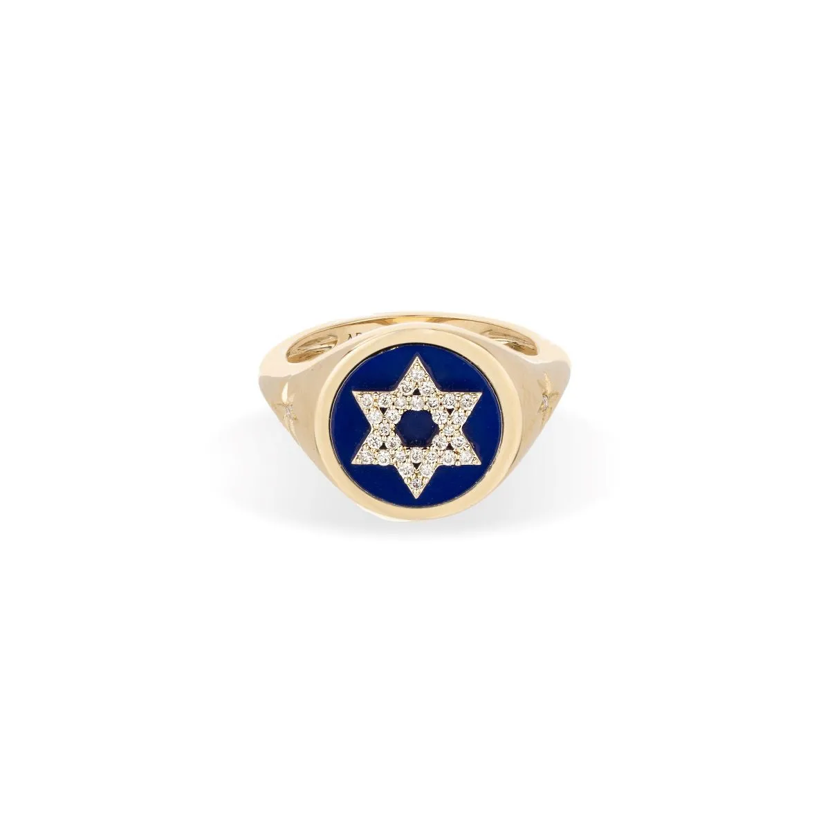 Ceramic   Pavé Star of David Signet Ring