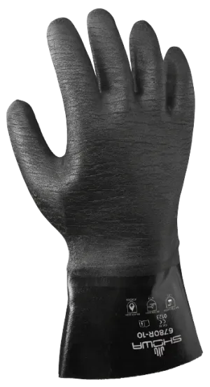 Chemical Gloves - HD Sanitized Chemical Resistant Neoprene Coated Glove - Showa