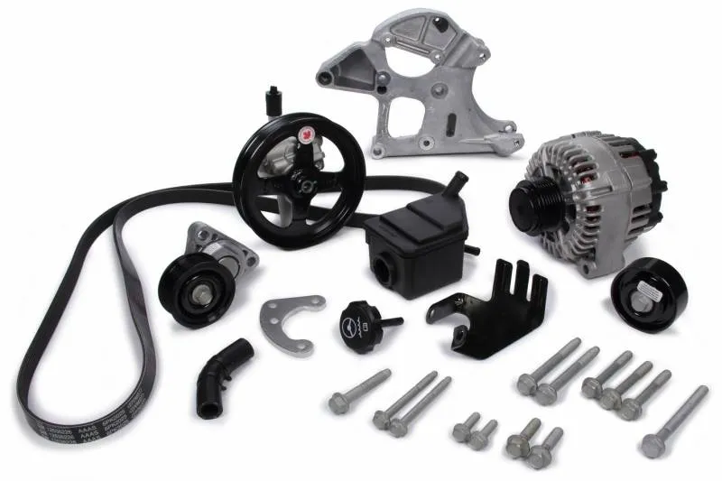 Chevrolet Performance Deluxe Serpentine Pulley Kit - 6-Rib Serpentine - Black - GM LS-Series