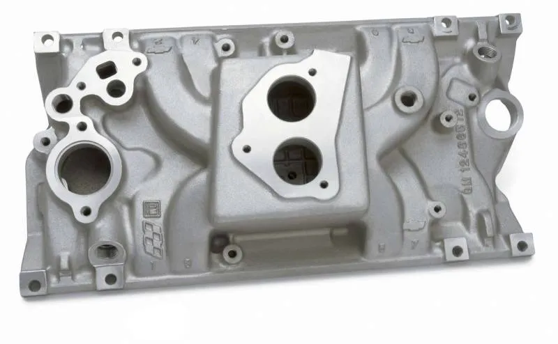 Chevrolet Performance TBI Throttle Body Flange Intake Manifold Single Plane Aluminum Natural - Vortec