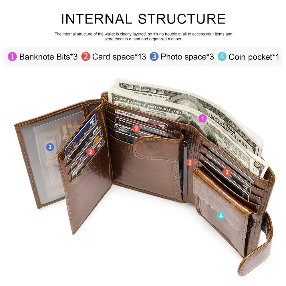 CowLuxe Buckle Closure Compact Wallet