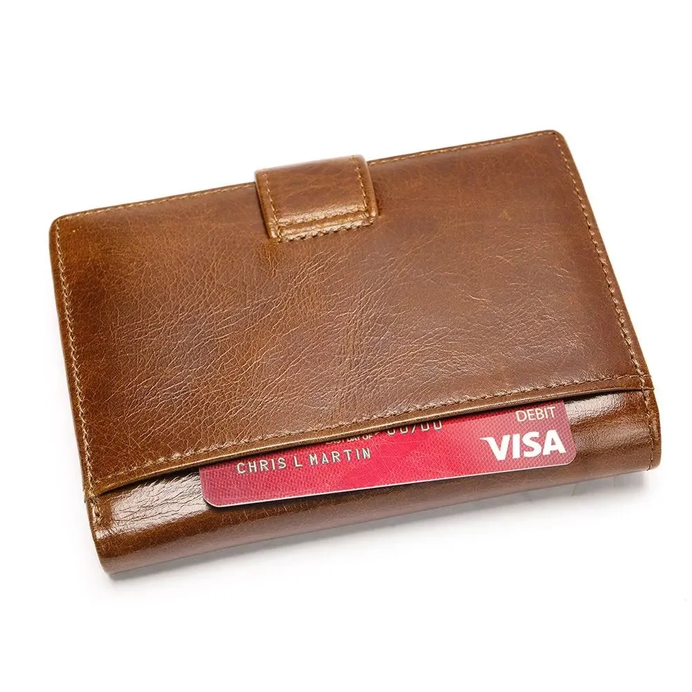 CowLuxe Buckle Closure Compact Wallet