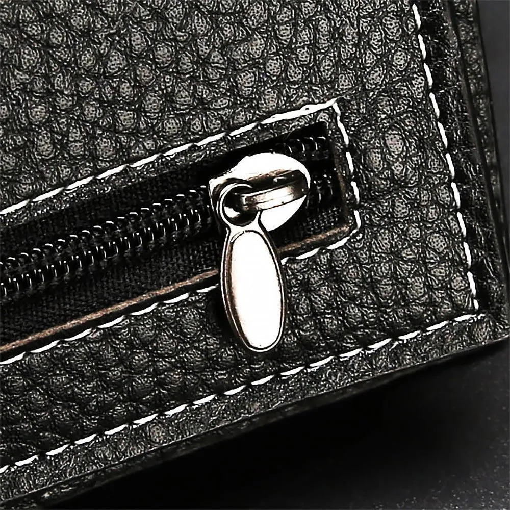 CrocLuxe Exotic Embossed Leather Travel Wallet