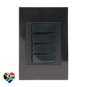 Dena Q 4x2 Charcoal 4 Lever Switch