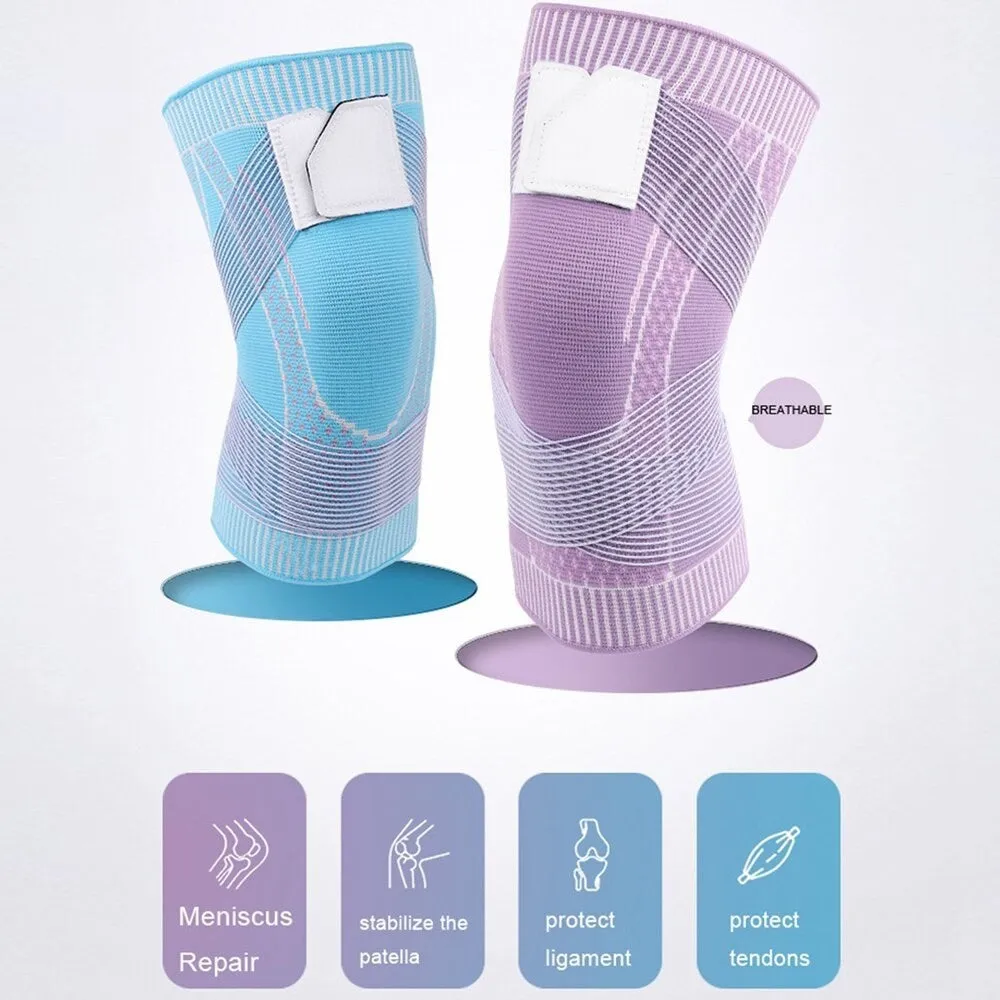 Elastic Knitted Knee Compression Sleeves for Basketball Volleyball