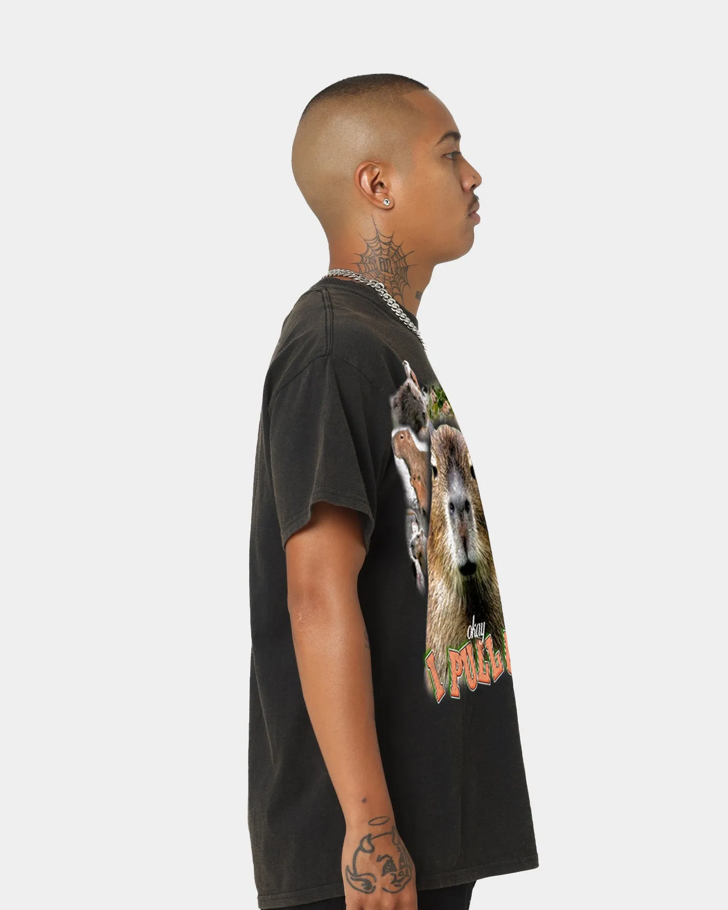 Goat Crew Okay I Pull Up Vintage T-Shirt Black Wash