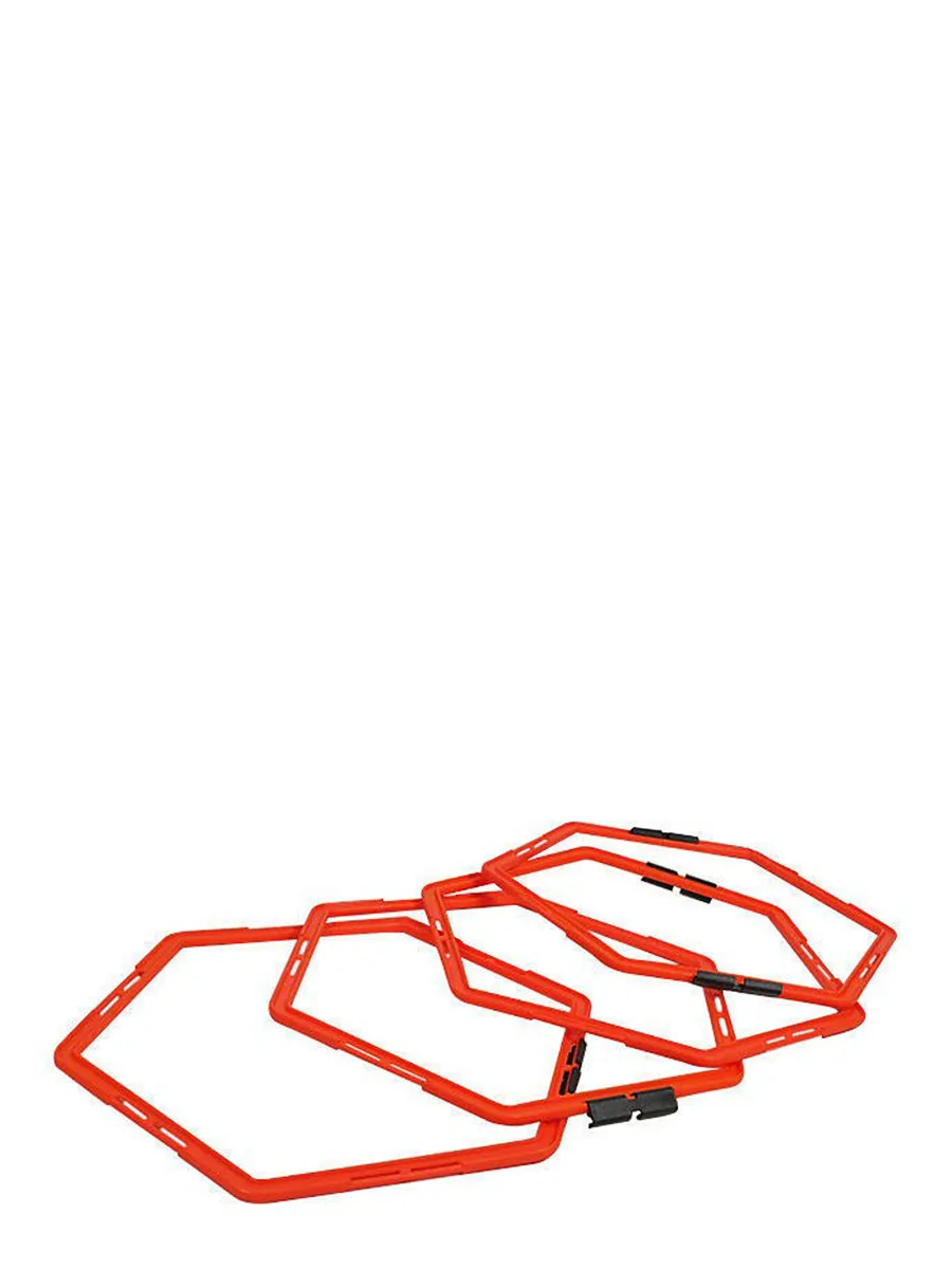 Hexagonal Rings - 6 Rings Pack - Red