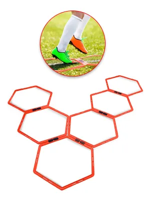 Hexagonal Rings - 6 Rings Pack - Red