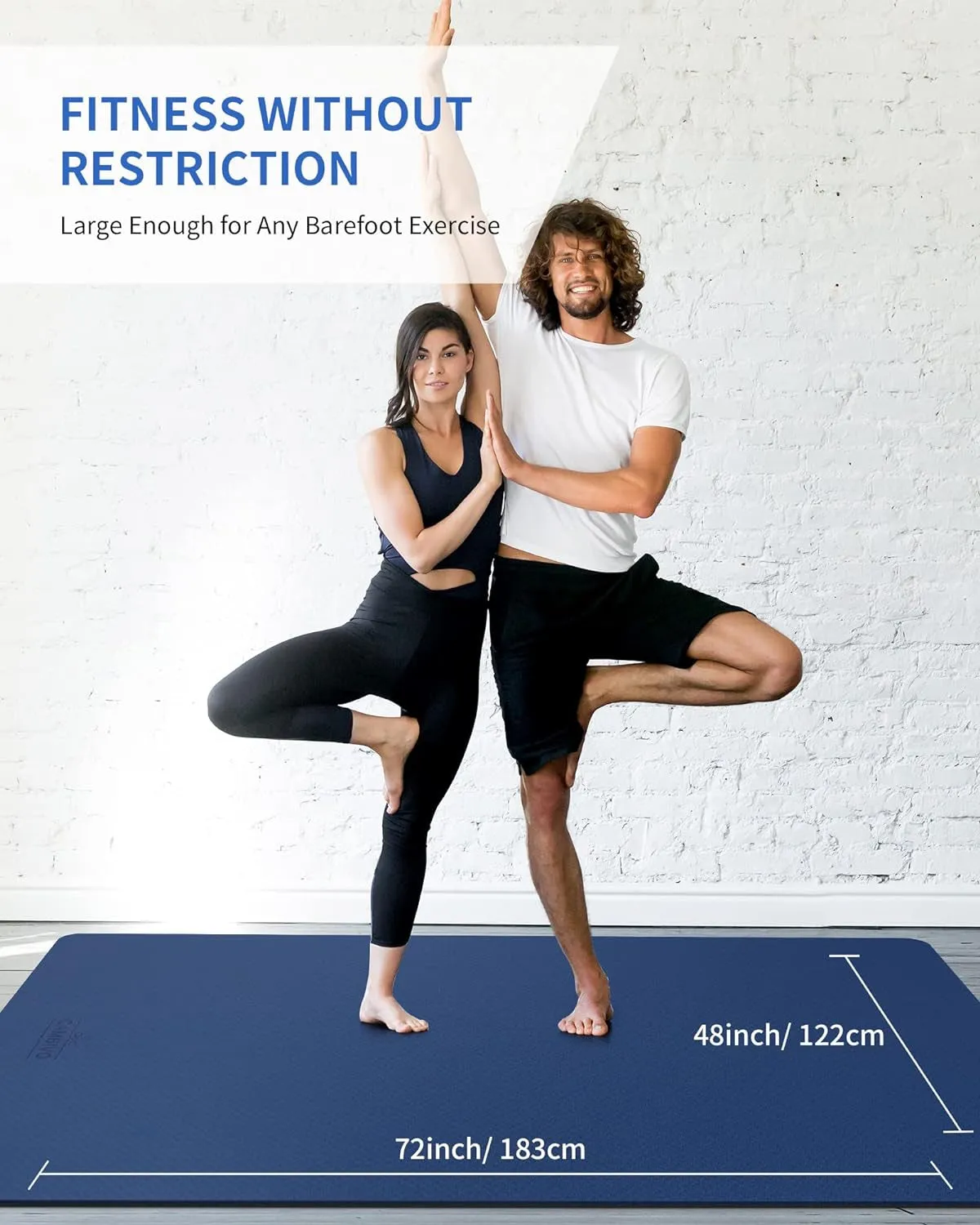 Large Yoga Mat (6'X 4'), Extra Wide Yoga Mat