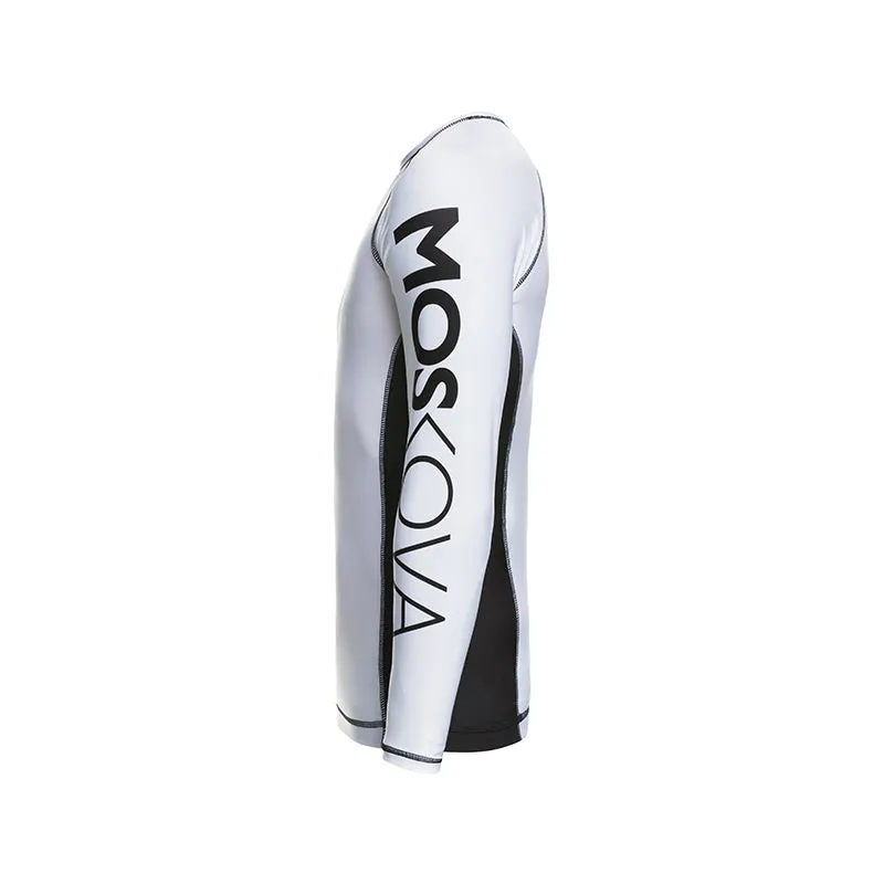 MOSKOVA TRAINING  RASHGUARD  WHITE/BLACK - LONG SLEEVES
