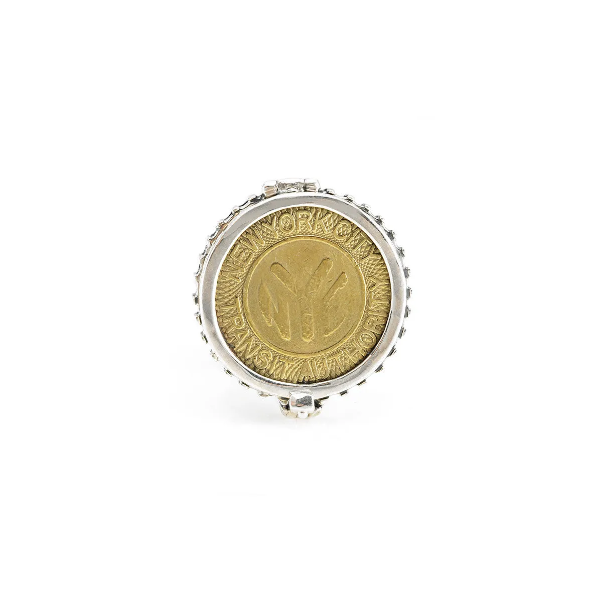 NYC MTA Token Sterling Silver Keepsake Ring