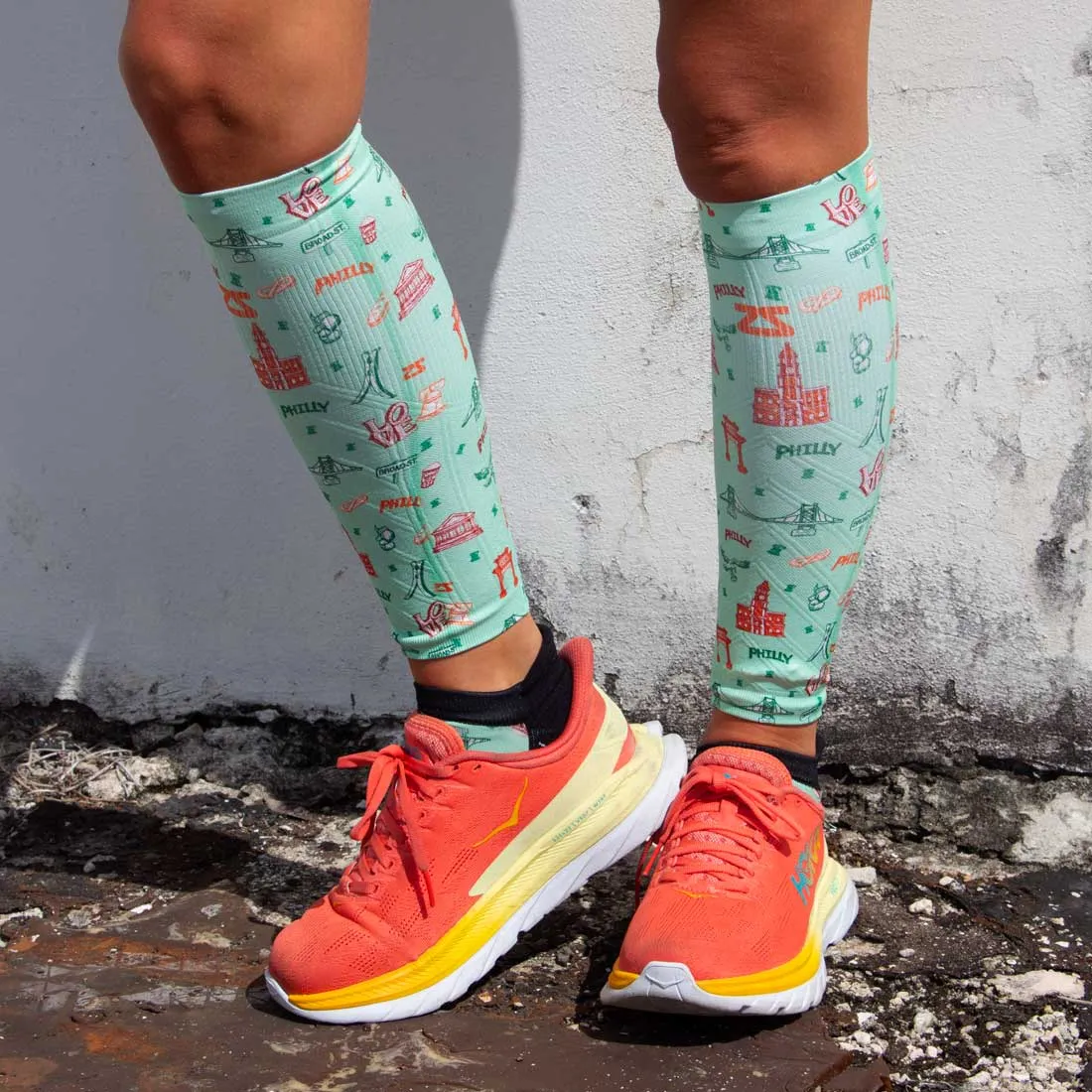 Philly Doodle Compression Leg Sleeves