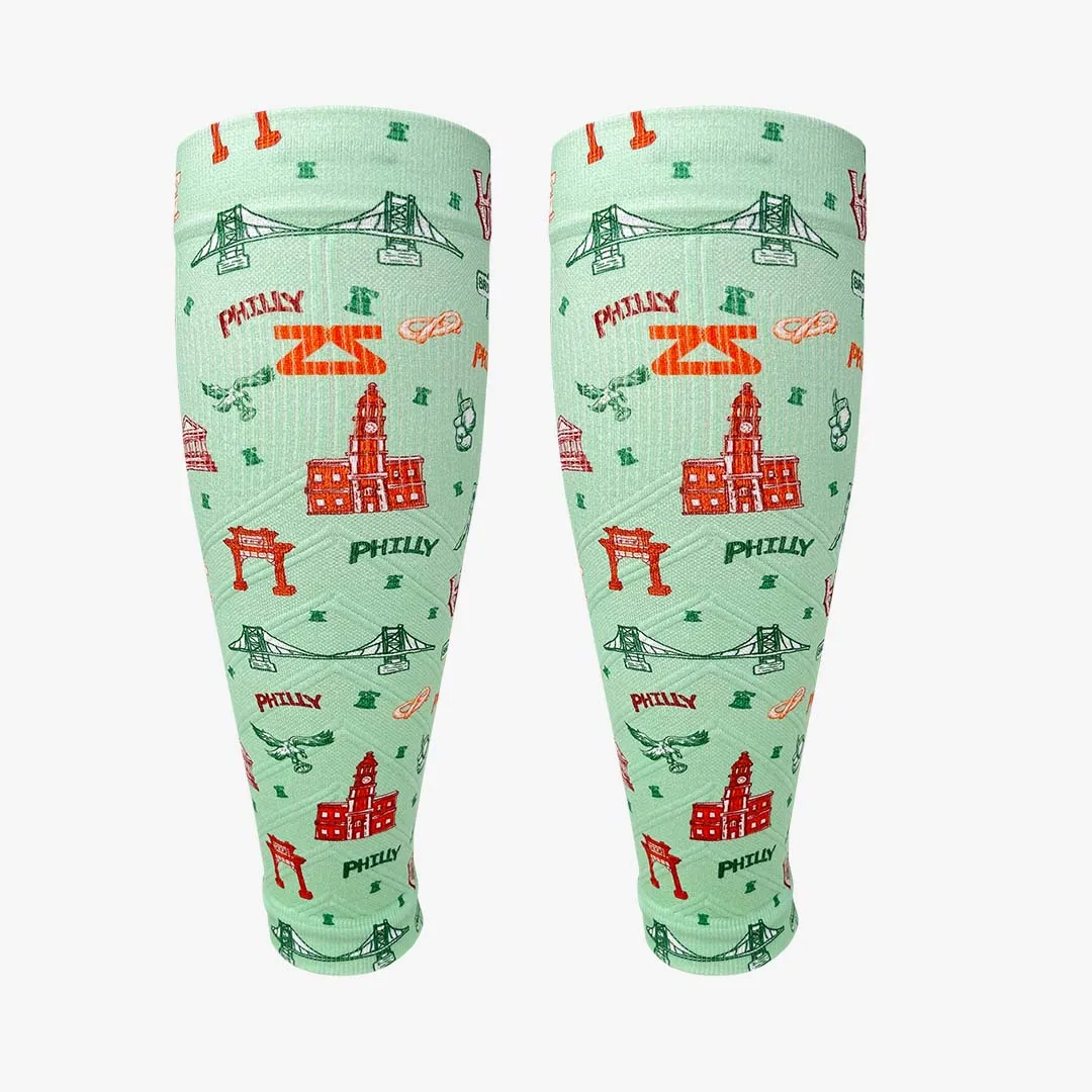 Philly Doodle Compression Leg Sleeves