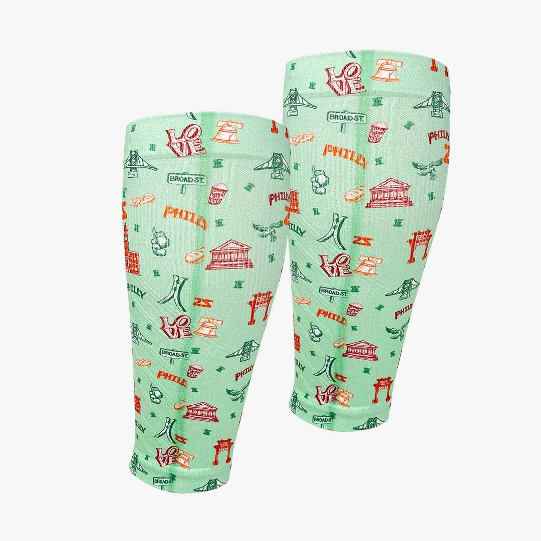 Philly Doodle Compression Leg Sleeves