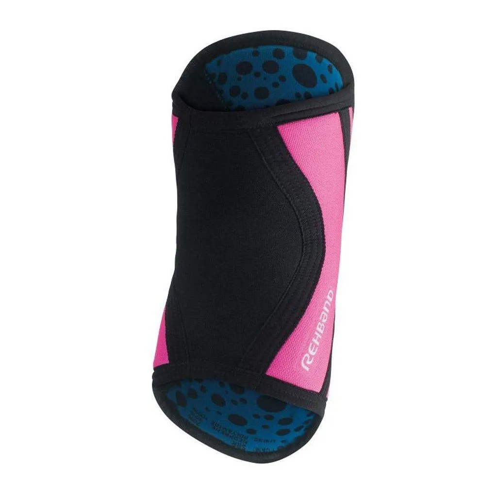 Rehband RX Elbow Sleeve - 5mm - Black/Pink - SINGLE