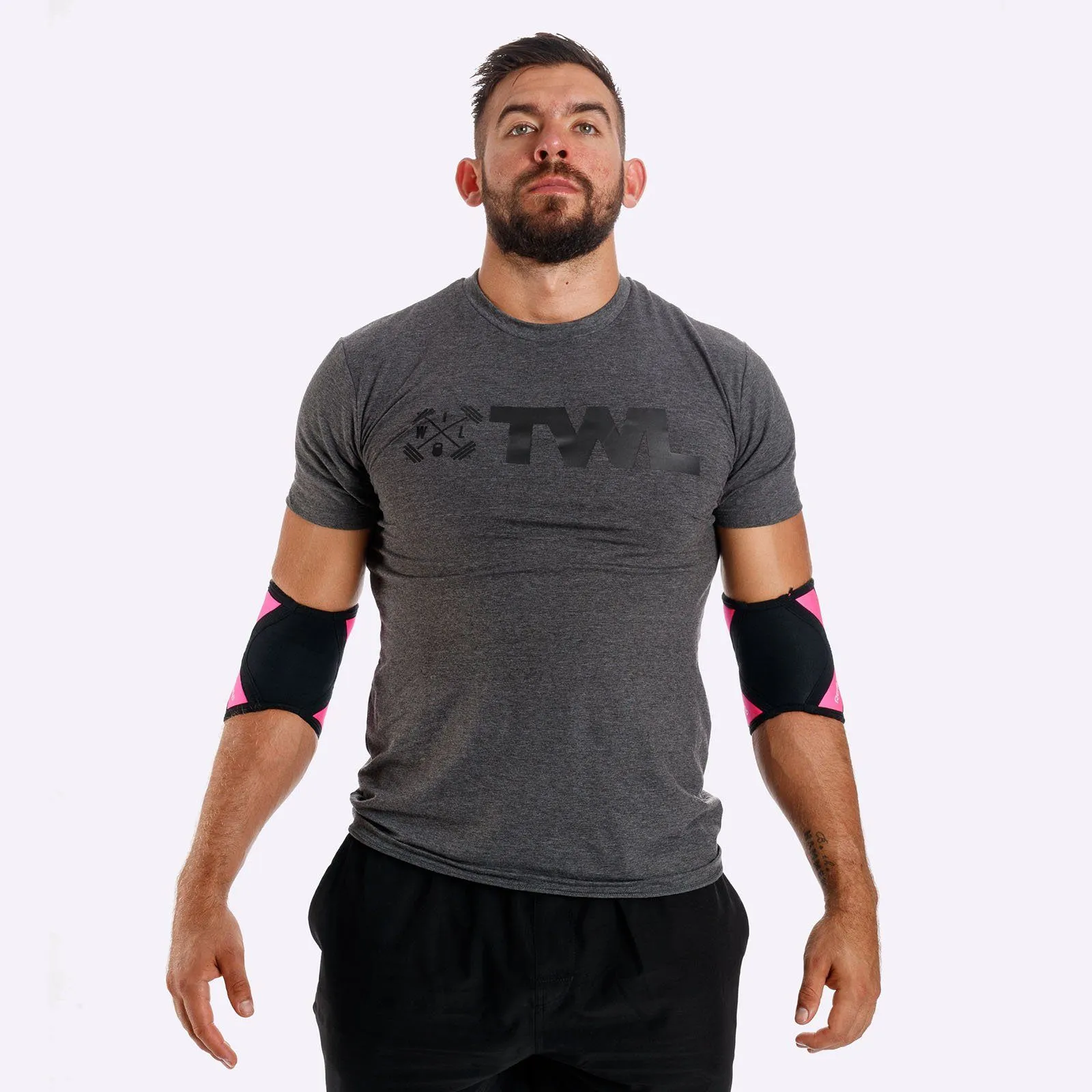 Rehband RX Elbow Sleeve - 5mm - Black/Pink - SINGLE