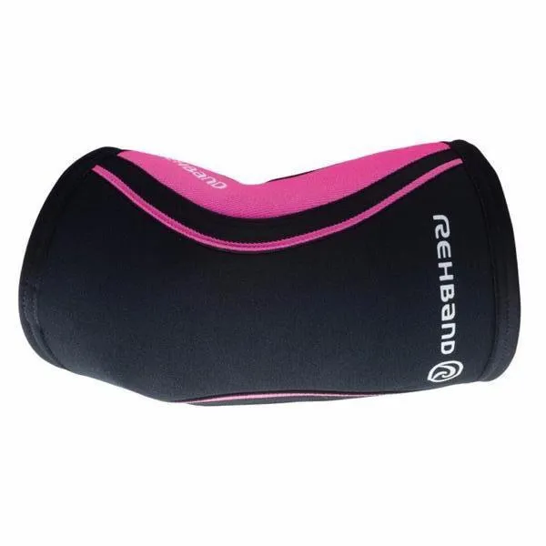 Rehband RX Elbow Sleeve - 5mm - Black/Pink - SINGLE