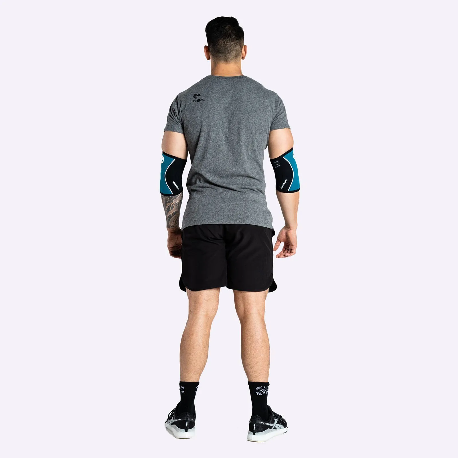 Rehband - RX Elbow Sleeve - 5mm - Teal/Black - PAIR