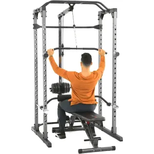 Squat Rack Power Cage with | Optional LAT Pulldown & Leg Holdown Attachment | Squat and Bench Rack Combos