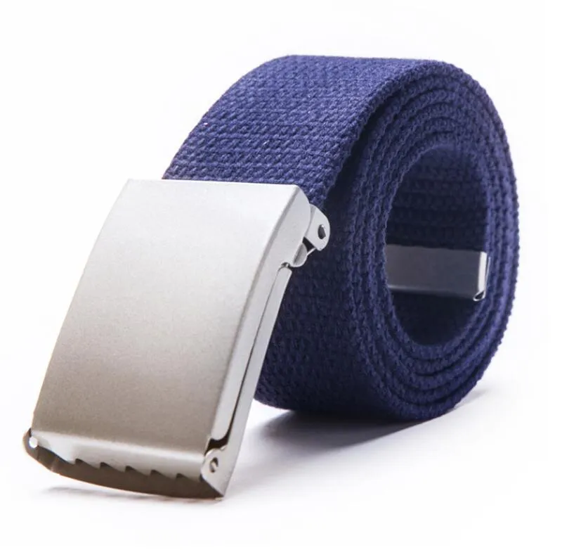 Webbing Belt with Metal Buckle