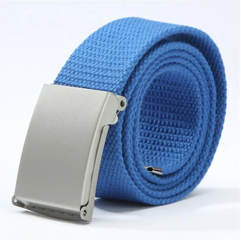 Webbing Belt with Metal Buckle