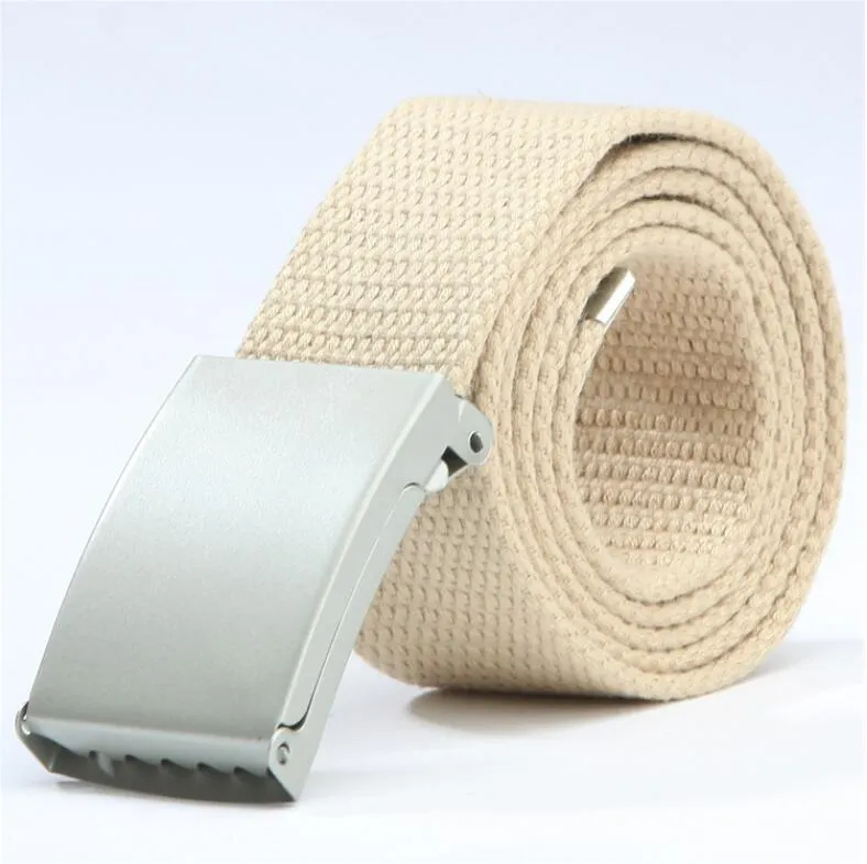 Webbing Belt with Metal Buckle