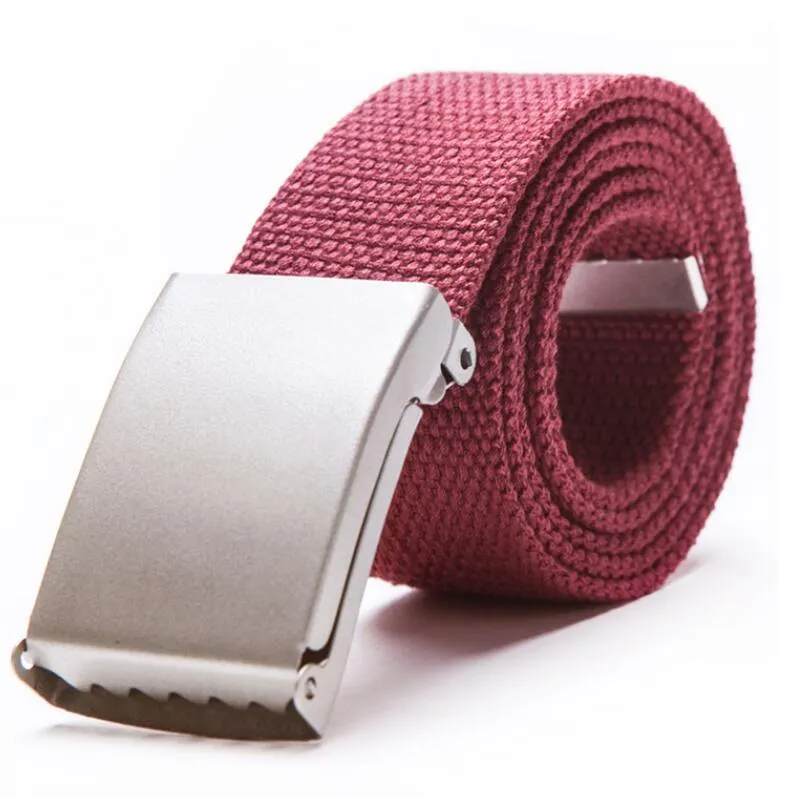 Webbing Belt with Metal Buckle