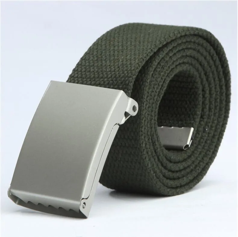 Webbing Belt with Metal Buckle