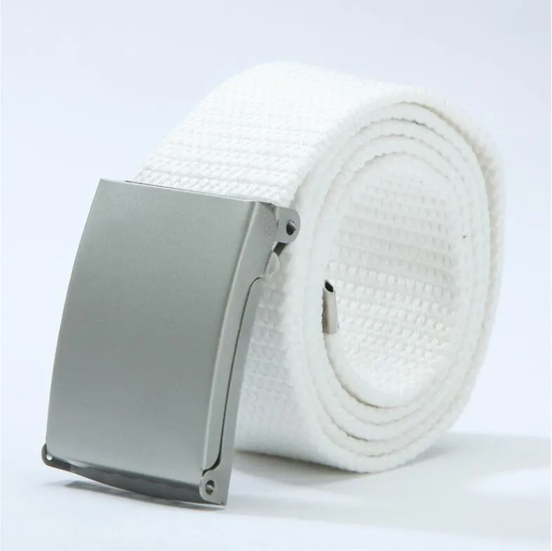 Webbing Belt with Metal Buckle