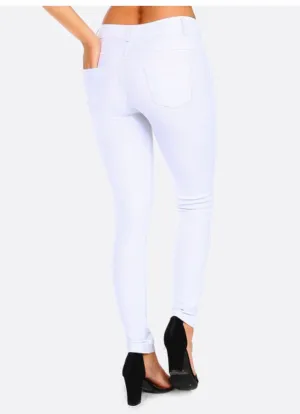 Womens Classic White Skinny Jeggings
