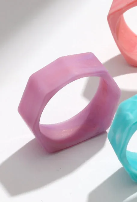 Women’s Natural Stone Lake Silicone Ring