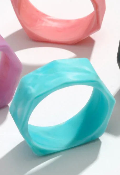 Women’s Natural Stone Lake Silicone Ring