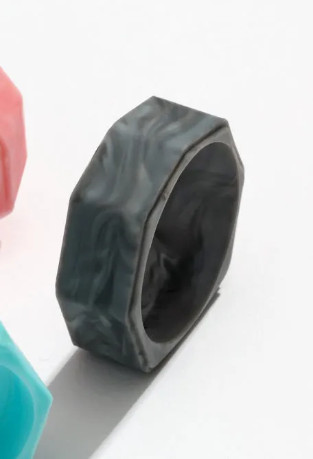 Women’s Natural Stone Lake Silicone Ring