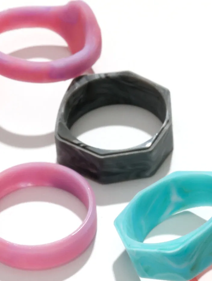 Women’s Natural Stone Lake Silicone Ring