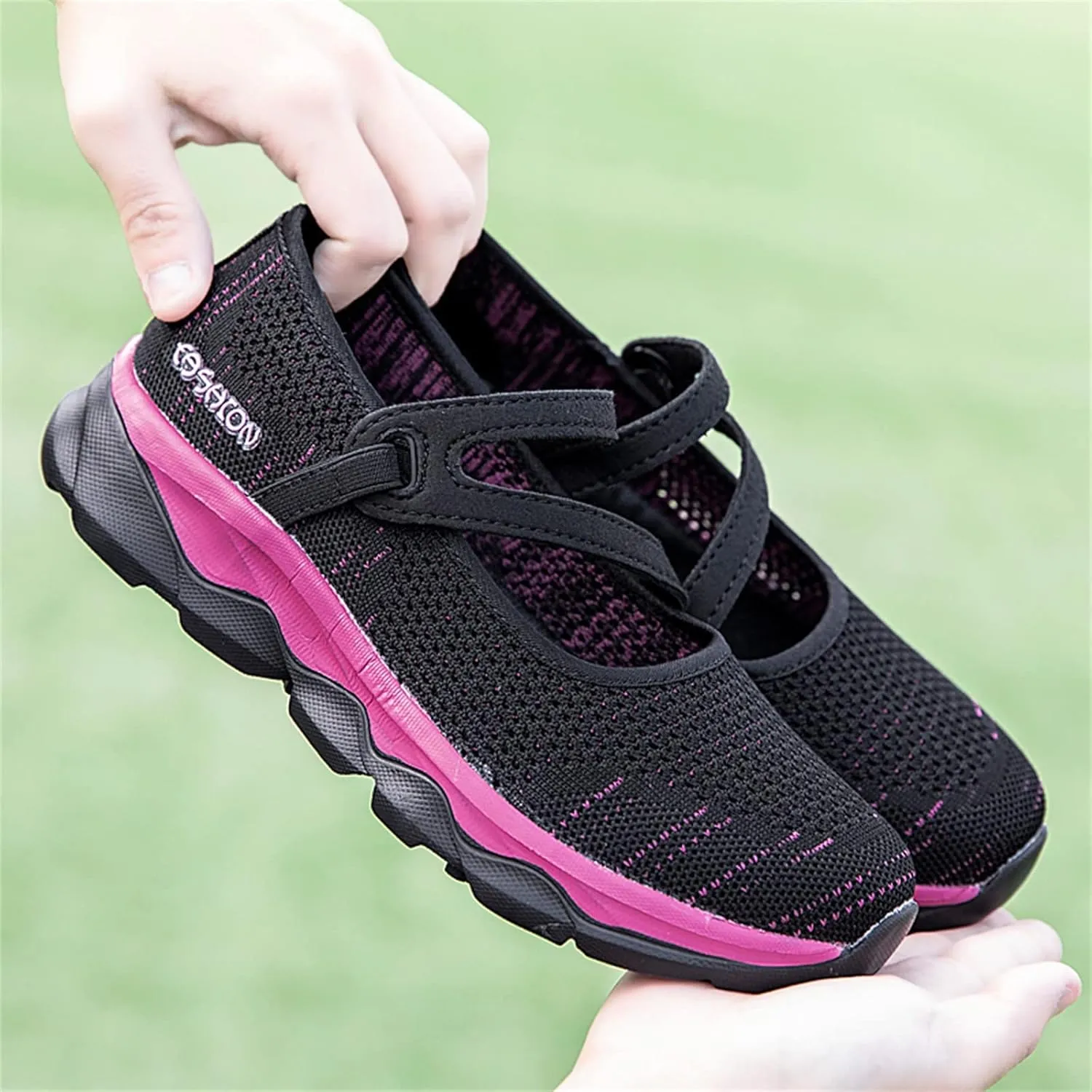 Womens Running Shoes Ladies Fashion Colorblock Mesh Breathable Non Slip Soft Sole Casual Tennis Workout Walking Sneakers