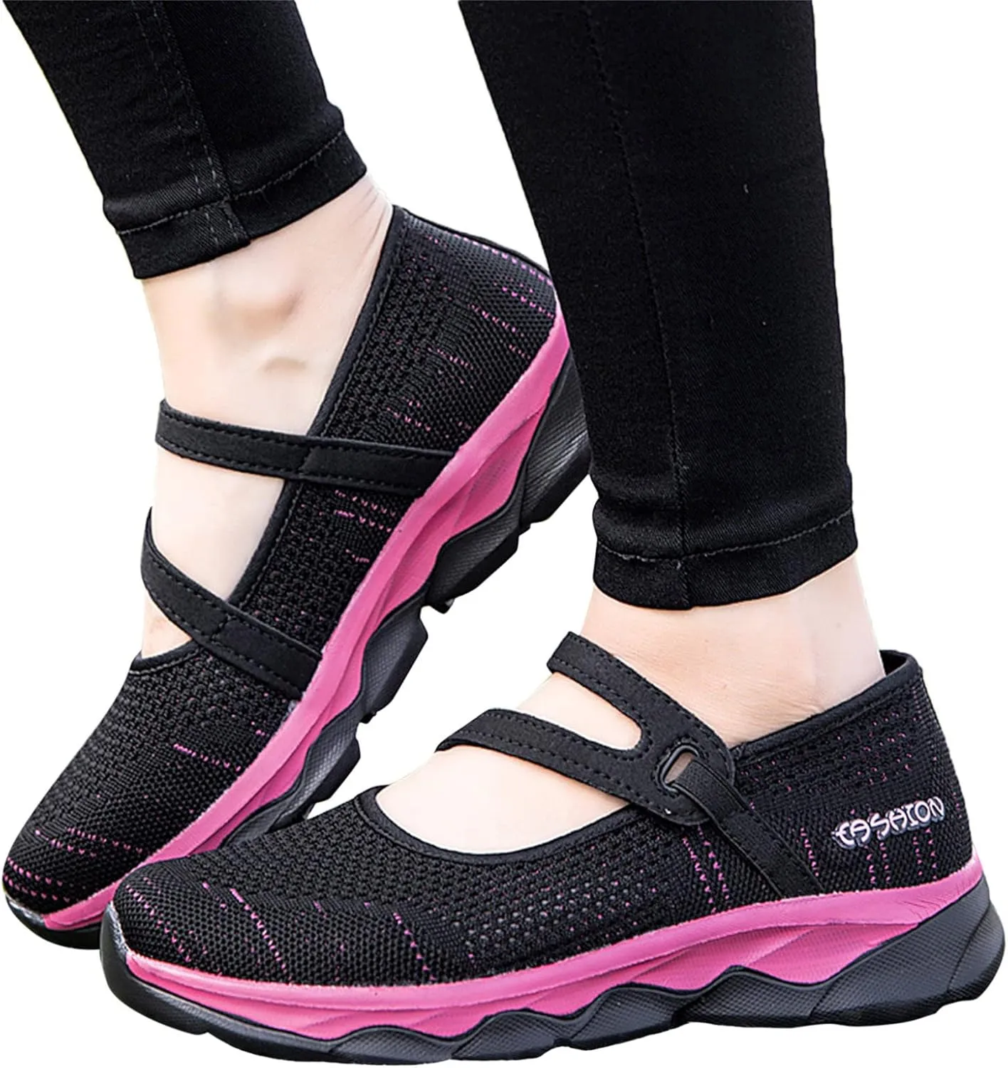 Womens Running Shoes Ladies Fashion Colorblock Mesh Breathable Non Slip Soft Sole Casual Tennis Workout Walking Sneakers