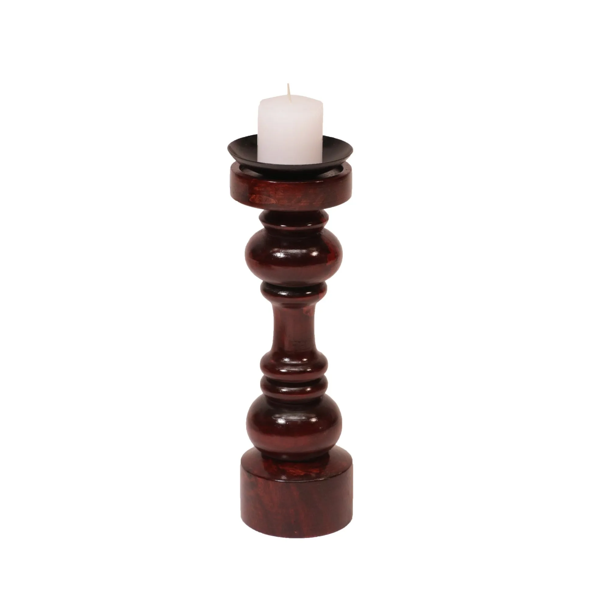 Wooden Double Rings Candle Holder
