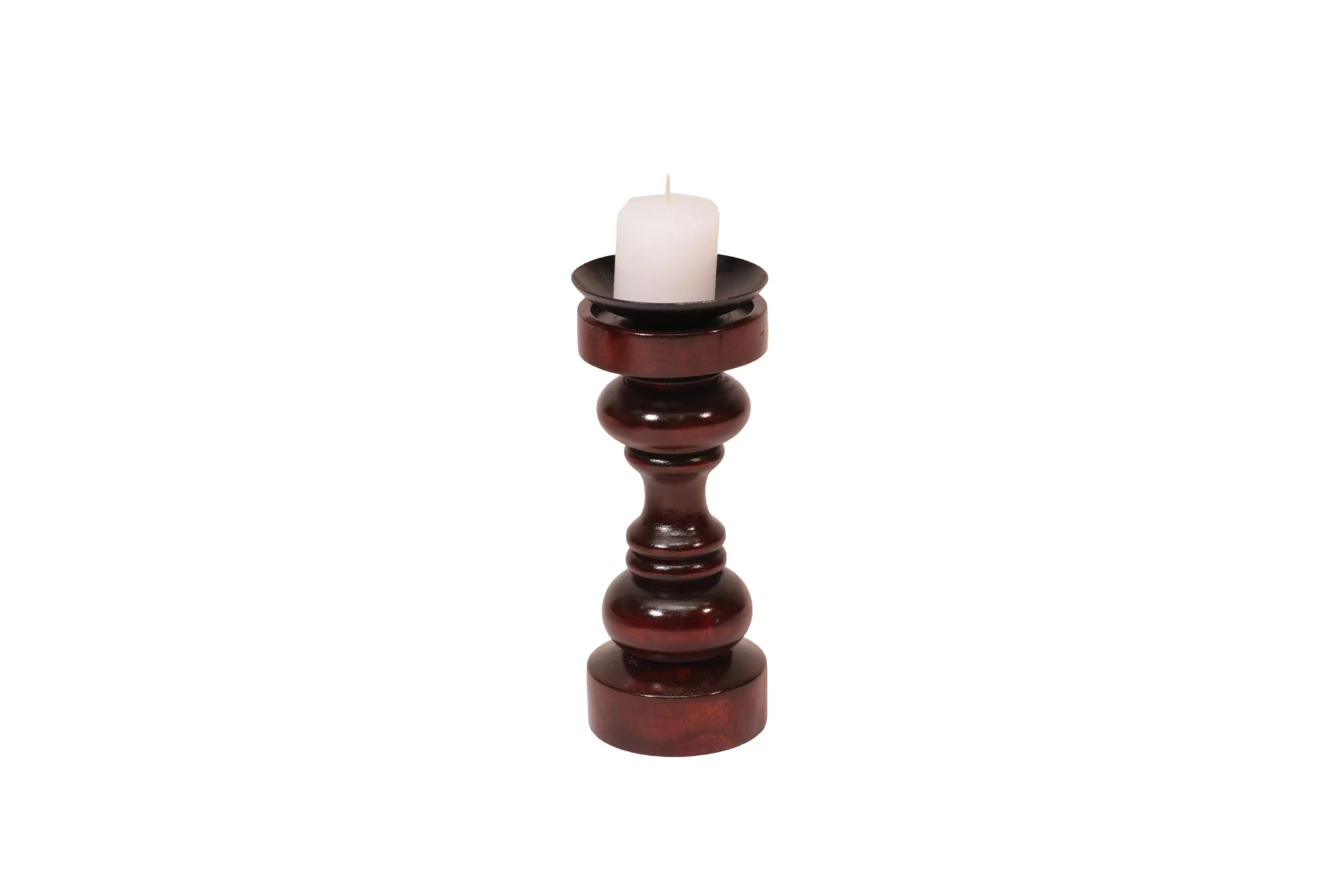 Wooden Double Rings Candle Holder