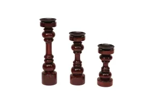 Wooden Double Rings Candle Holder